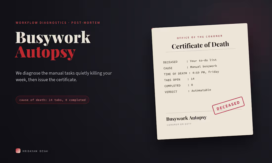 Cover image for The Busywork Autopsy: interactive automation