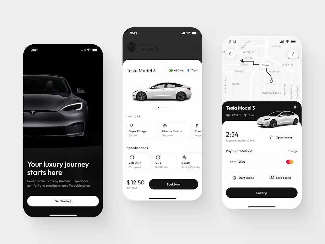 Cover image for Car rental app. This app