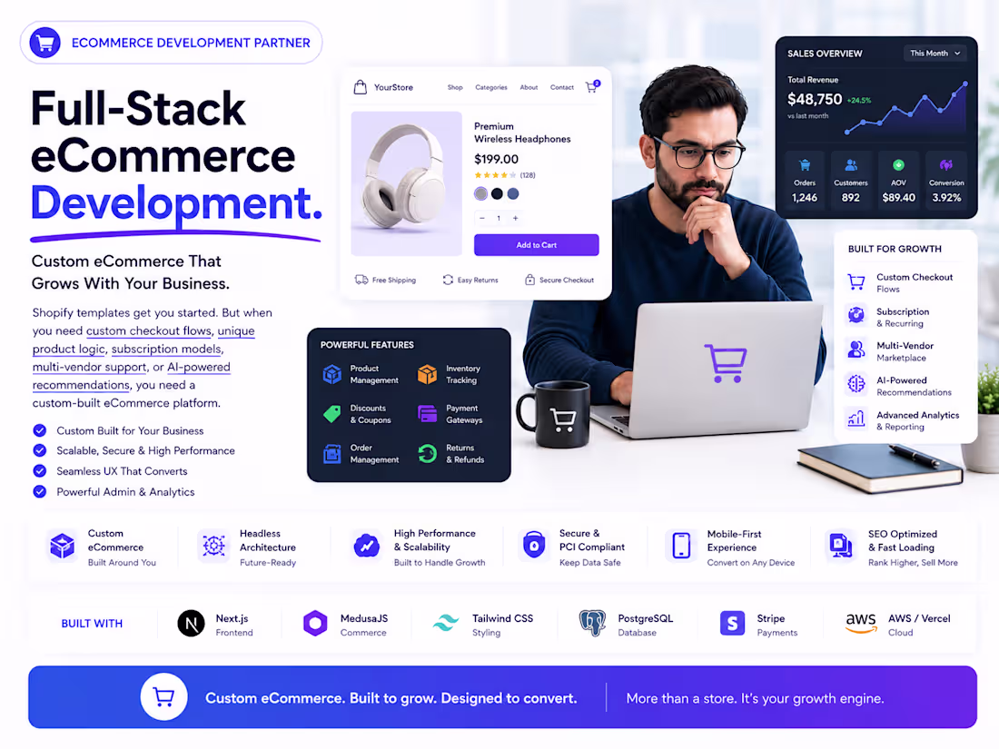 Cover image for Full-Stack eCommerce Development