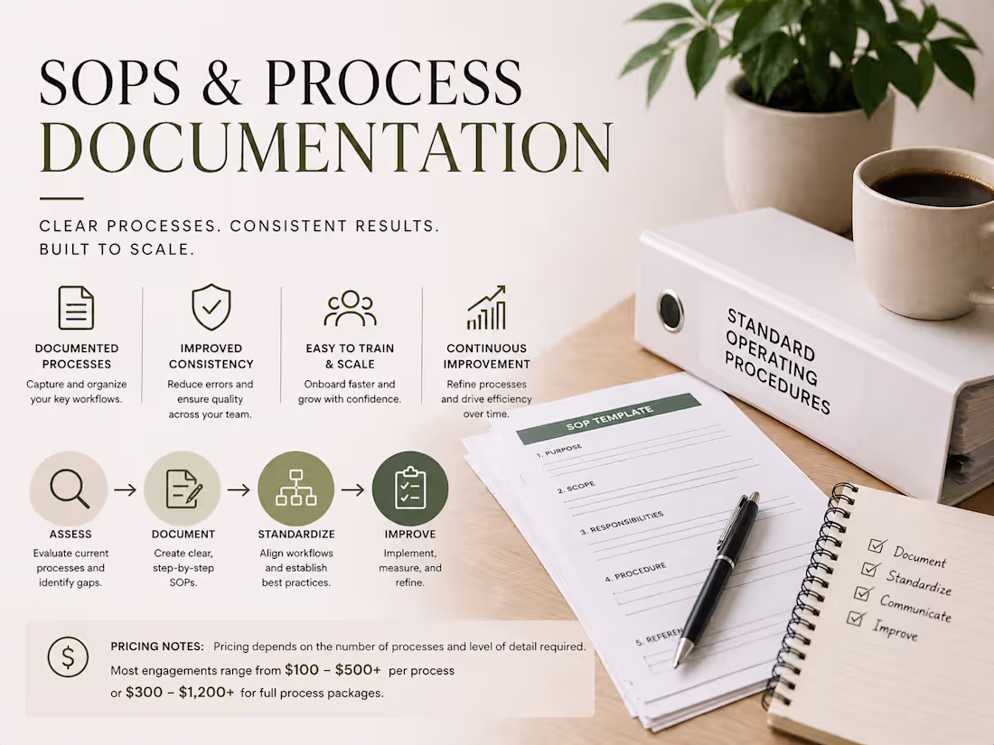 Cover image for SOPs & Process Documentation