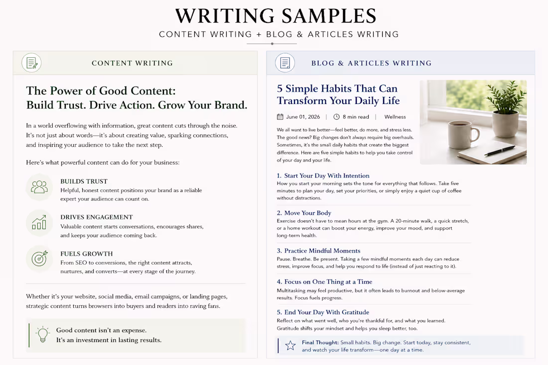 Cover image for I provide professional content writing
