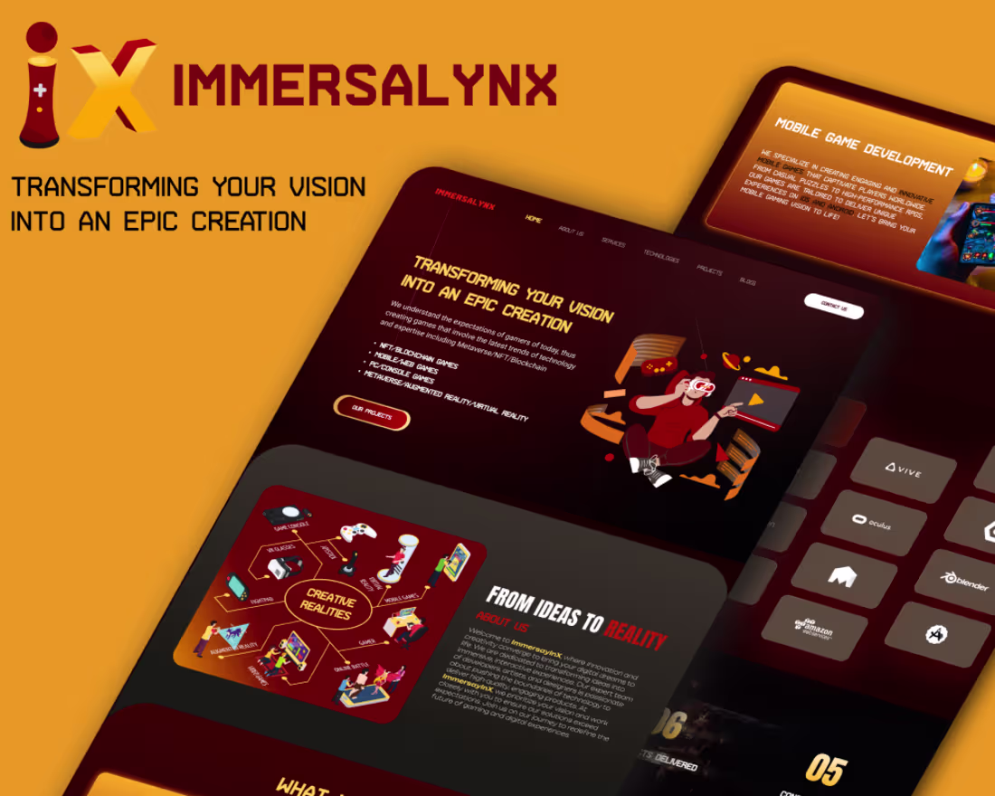 Cover image for ImmersaLynx: Interactive Gaming Portfolio Website