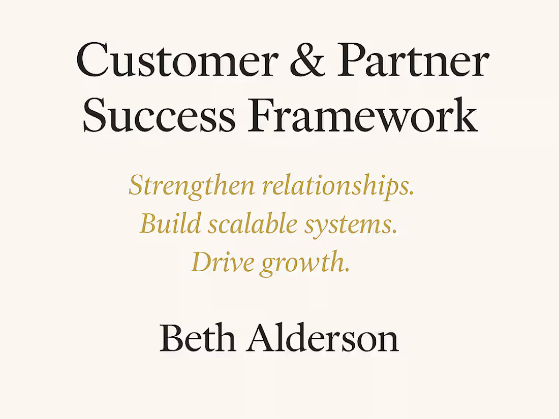 Cover image for Customer Success & Partnership Management