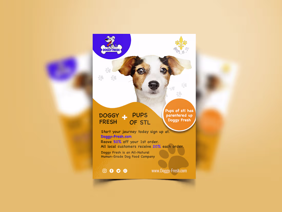 Cover image for Flyer design for dog company