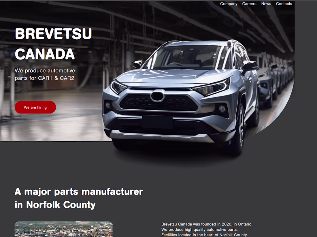 Cover image for Car Factory Website