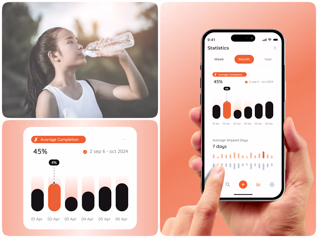 Cover image for Here is my Healthy Living Tracker – Minimal Data UI Redesign...