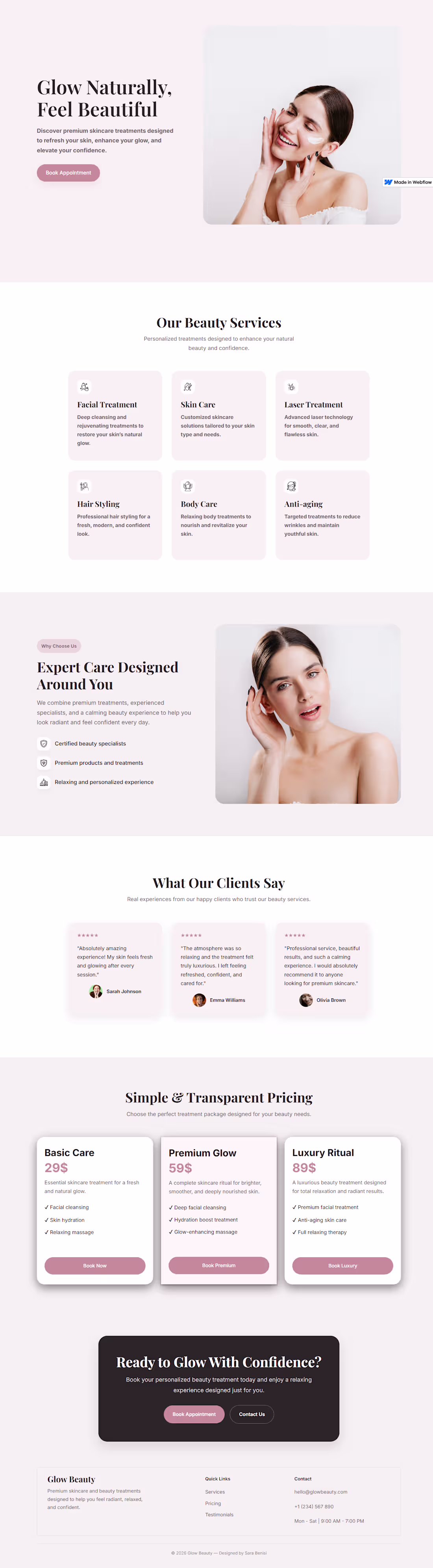 Cover image for Beauty Skincare Landing Page