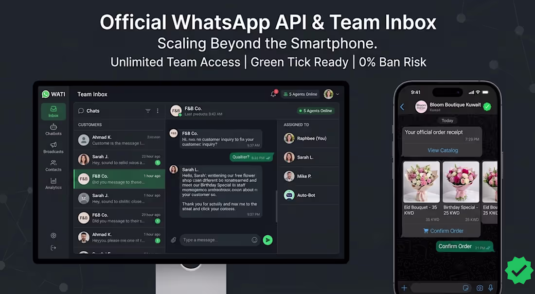 Cover image for Official WhatsApp API Automation & Team Inbox (WATI)