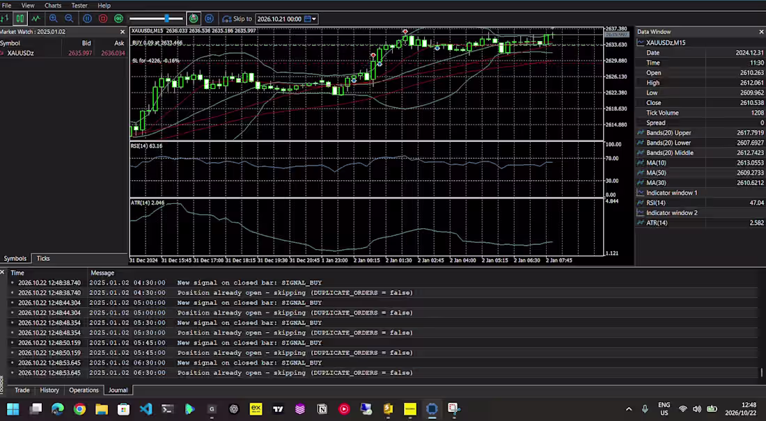 Cover image for Custom MQL5 Expert Advisor Development