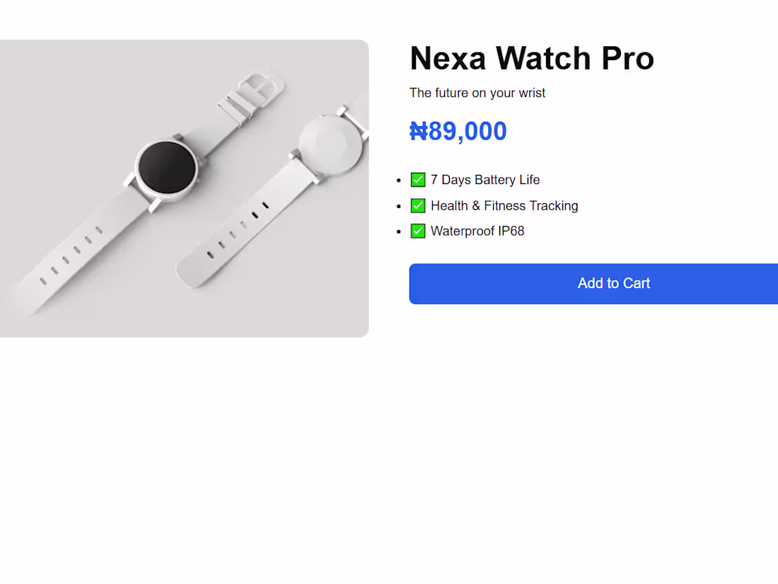 Cover image for Product landing page I designed