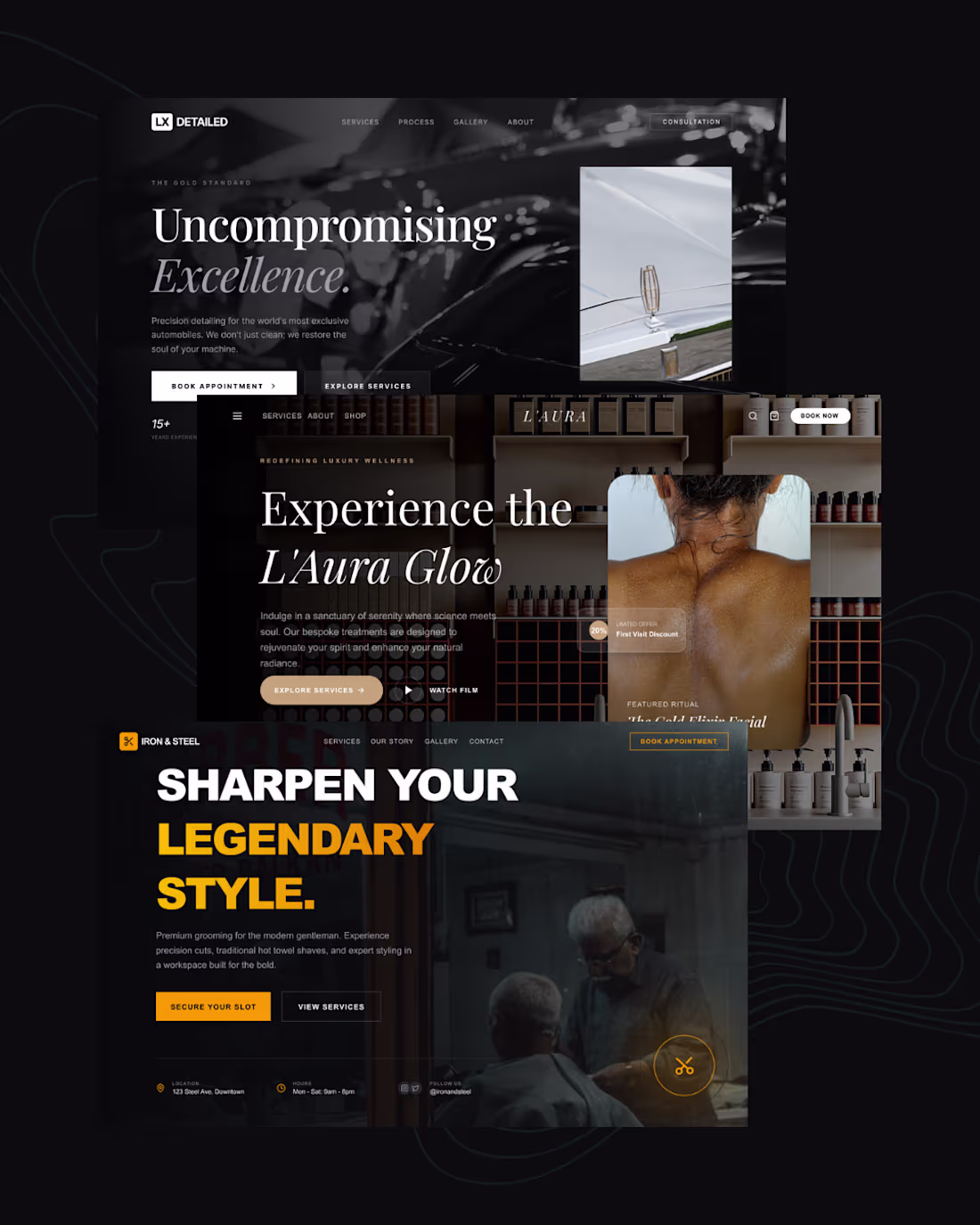 Cover image for 🖤 3 landing pages. 3