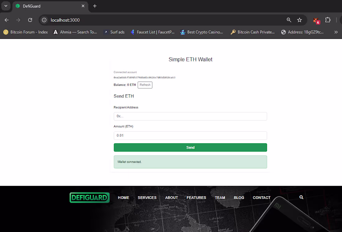 Cover image for • Built a simple ETH