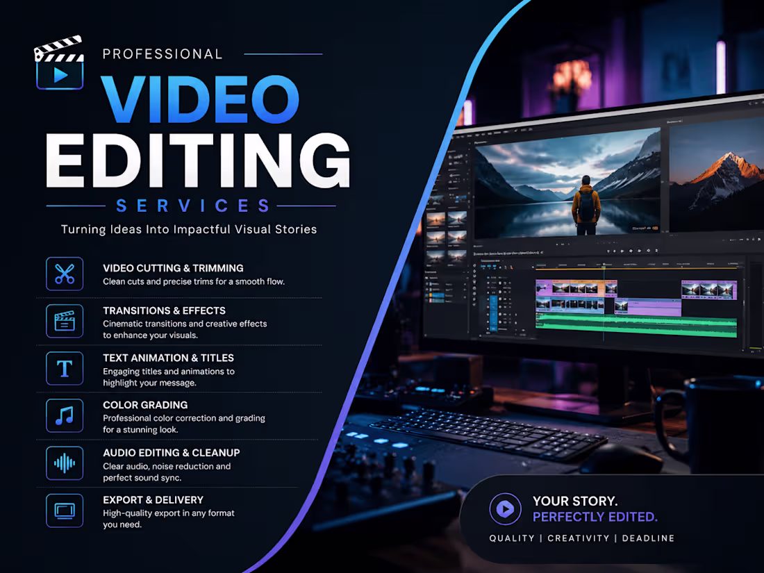Cover image for Professional Video Editing for Social Media & YouTube