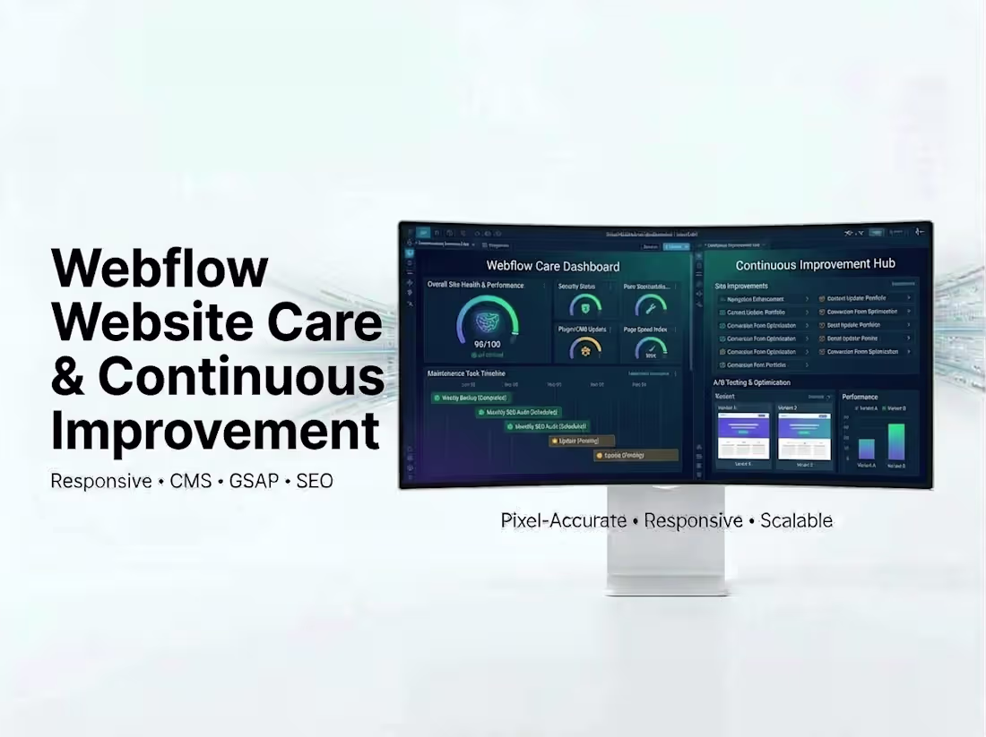 Cover image for Webflow Website Care & Continuous Improvement