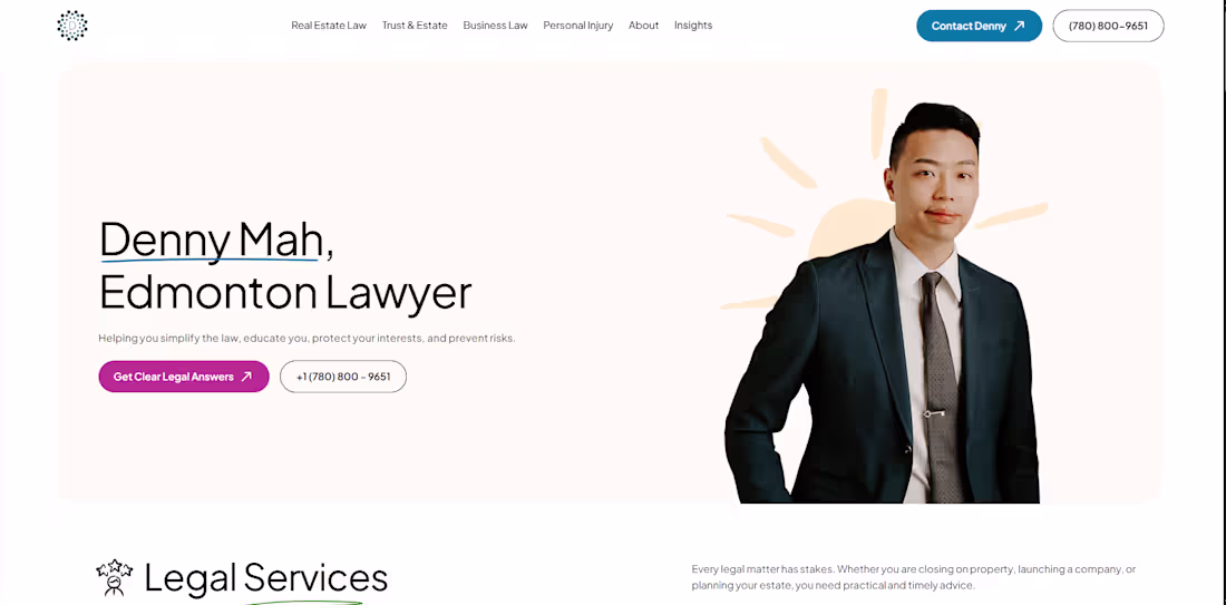 Cover image for Denny Mah Law Website Development