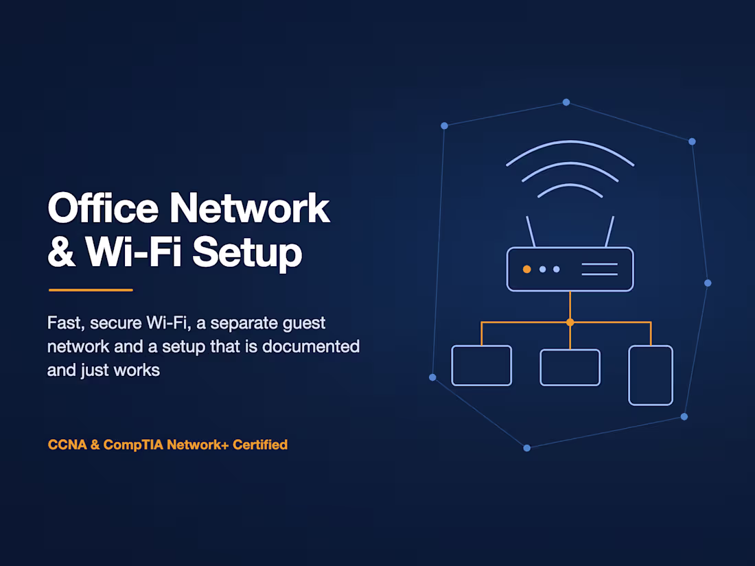 Cover image for Small Office Network & Wi-Fi Setup