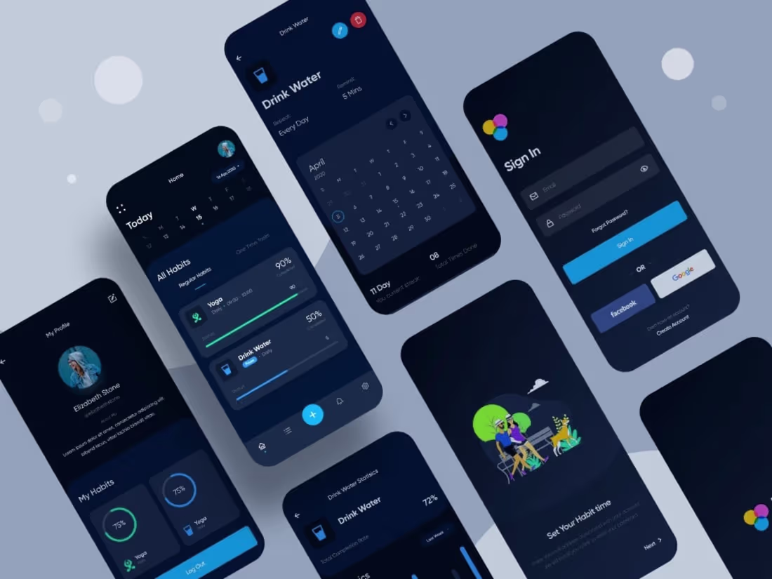 Cover image for Create cool mobile app, App mockup UI UX design in Figma