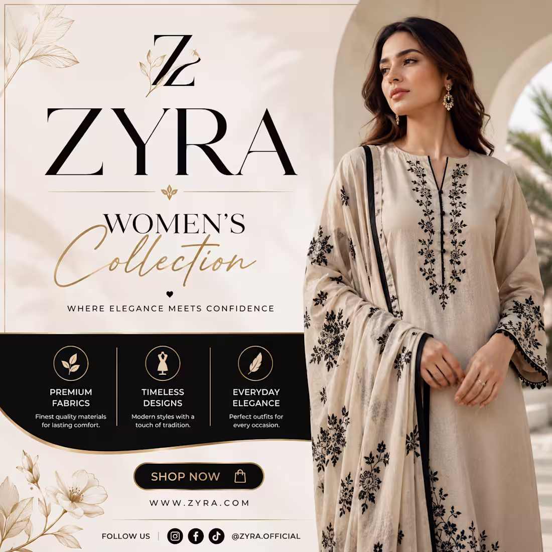 Cover image for Zyra Women’s Collection features elegant,