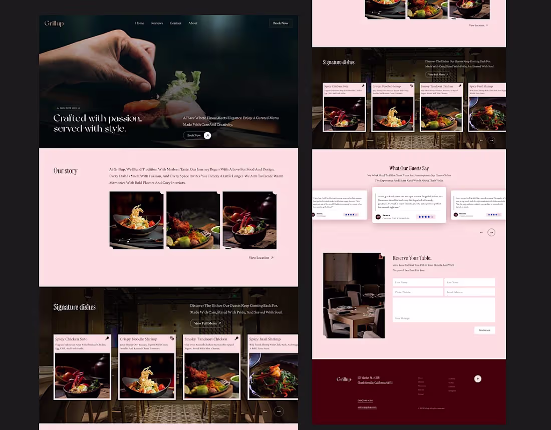 Cover image for Restaurant Squarespace Website Design