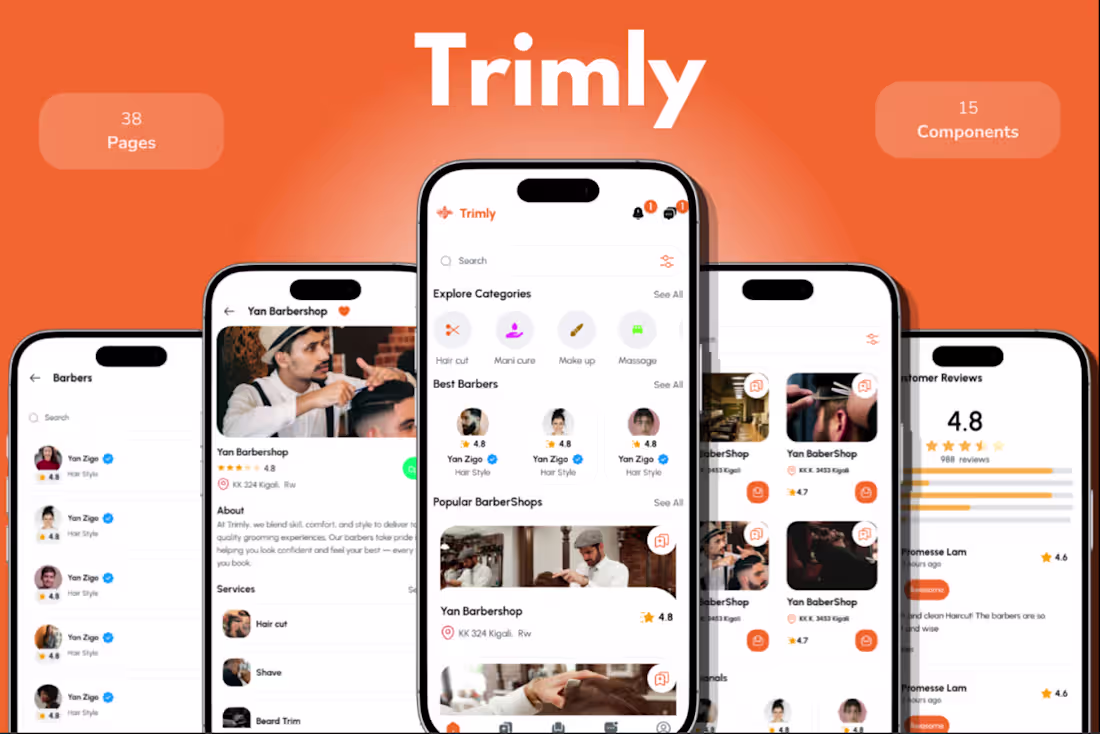 Cover image for Trimly – Barbershop Booking/Salon App