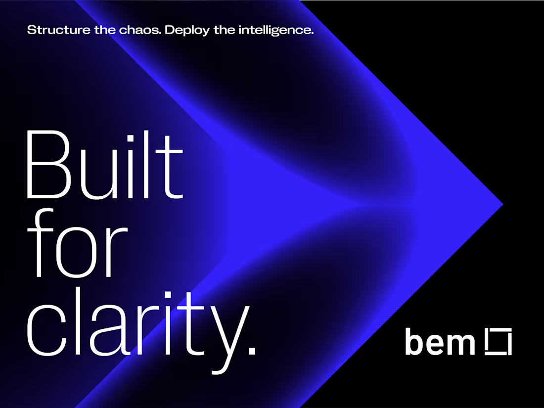 Cover image for Bem.ai — Sharpening an AI Brand's Visual Edge