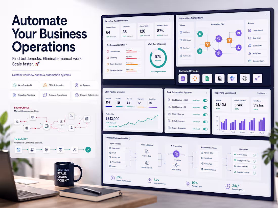 Cover image for Full Business Automation — Fix What's Slowing You Down ⚡