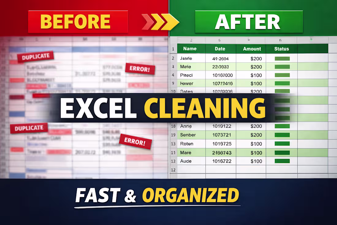 Cover image for Messy Excel file? I’ll clean