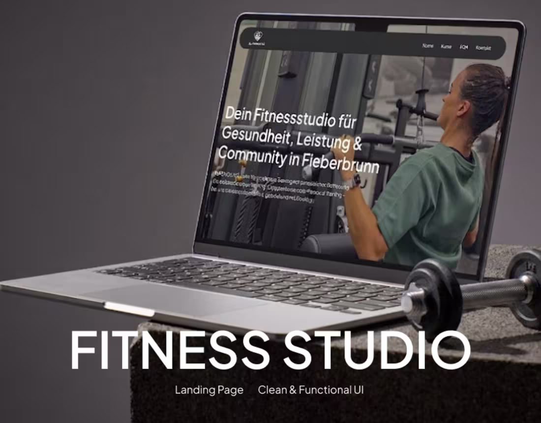 Cover image for Fitness Studio Landing Page