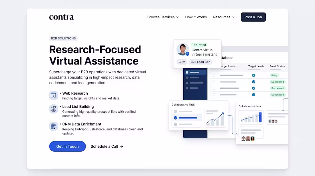 Cover image for Research & Virtual Assistant for B2B Teams