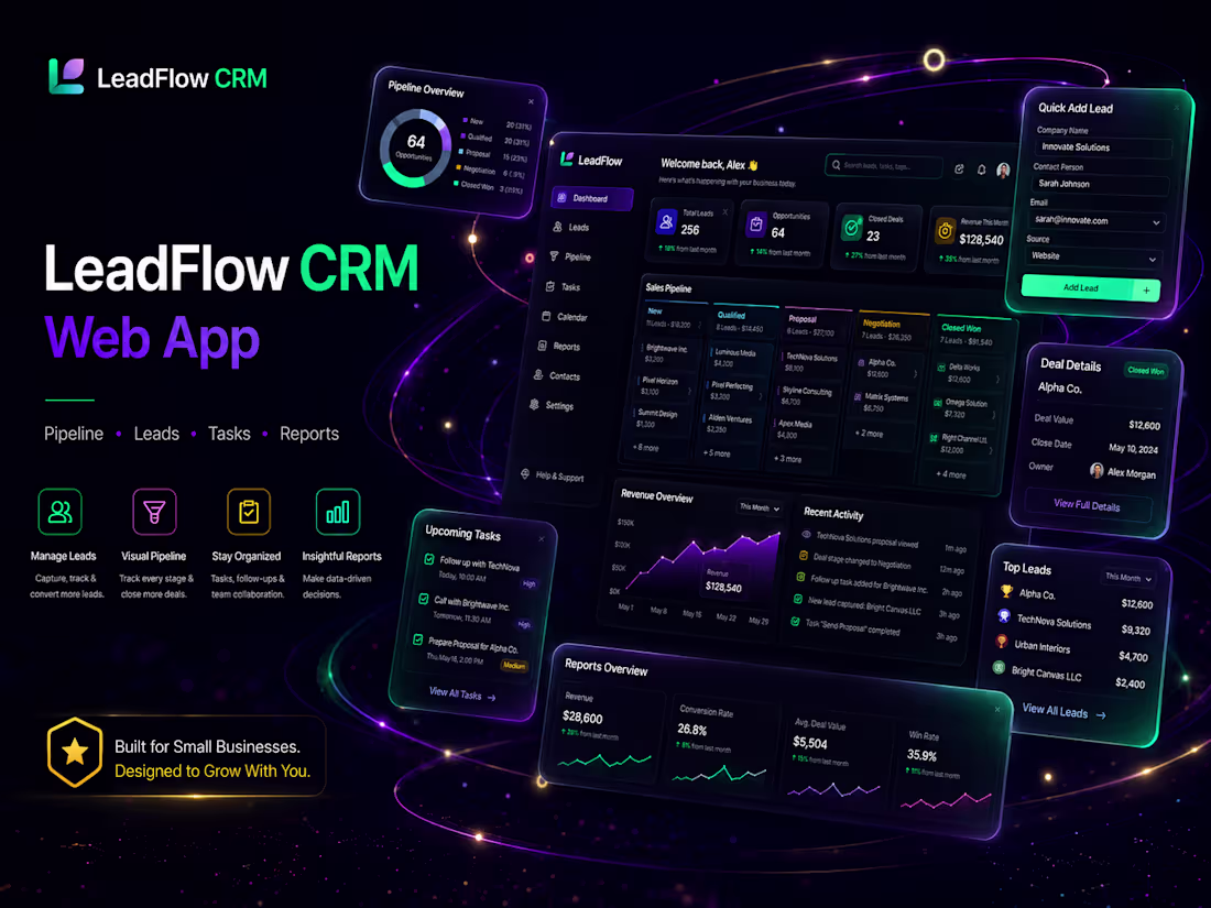 Cover image for LeadFlow CRM Web App is