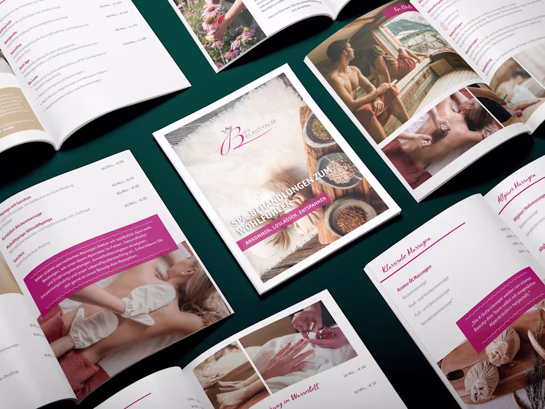 Cover image for SPA brochure for a luxury hotel
