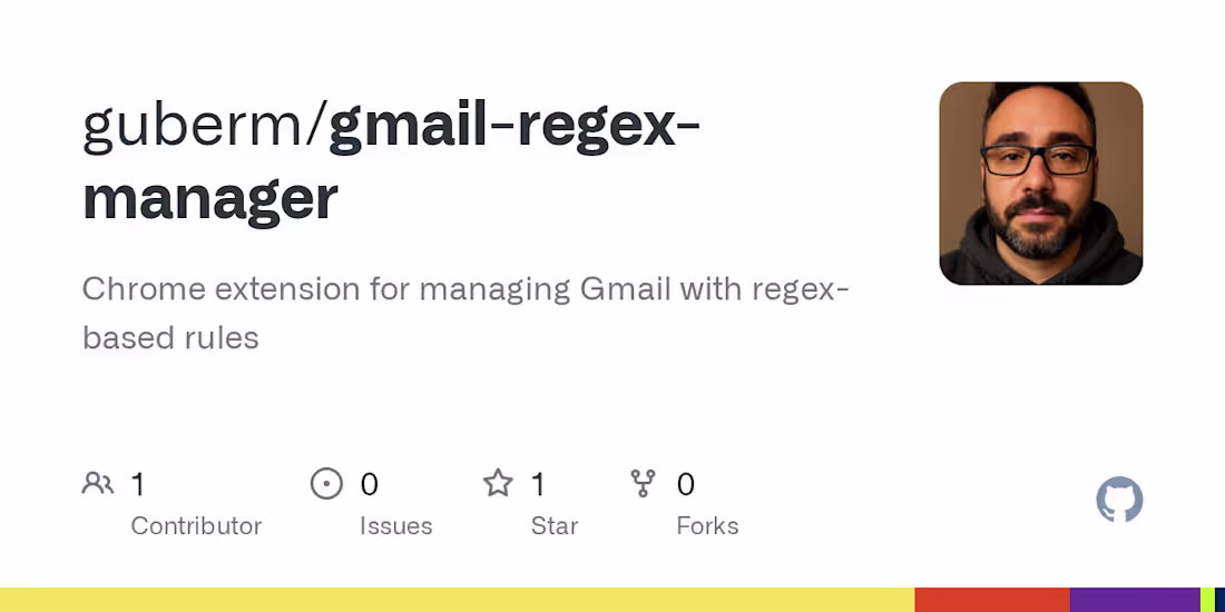 Cover image for Gmail Regex Rules Manager Development
