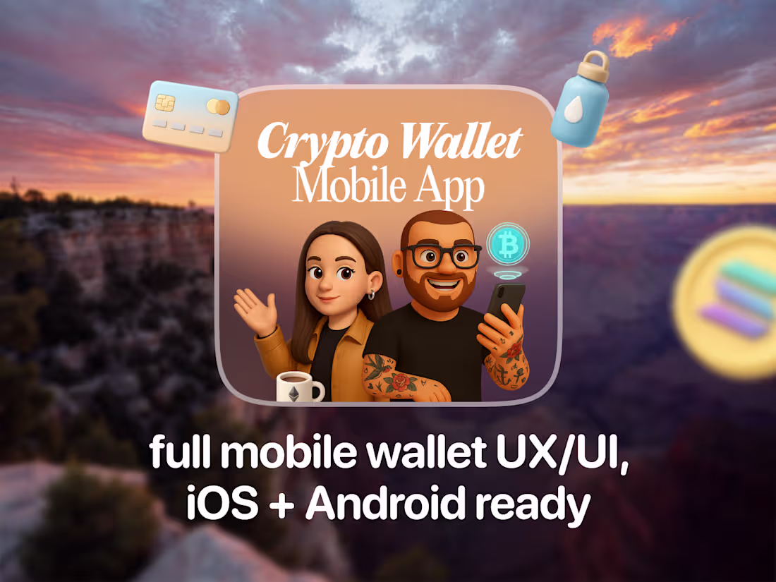 Cover image for Crypto Wallet Mobile App - iOS + Android Design
