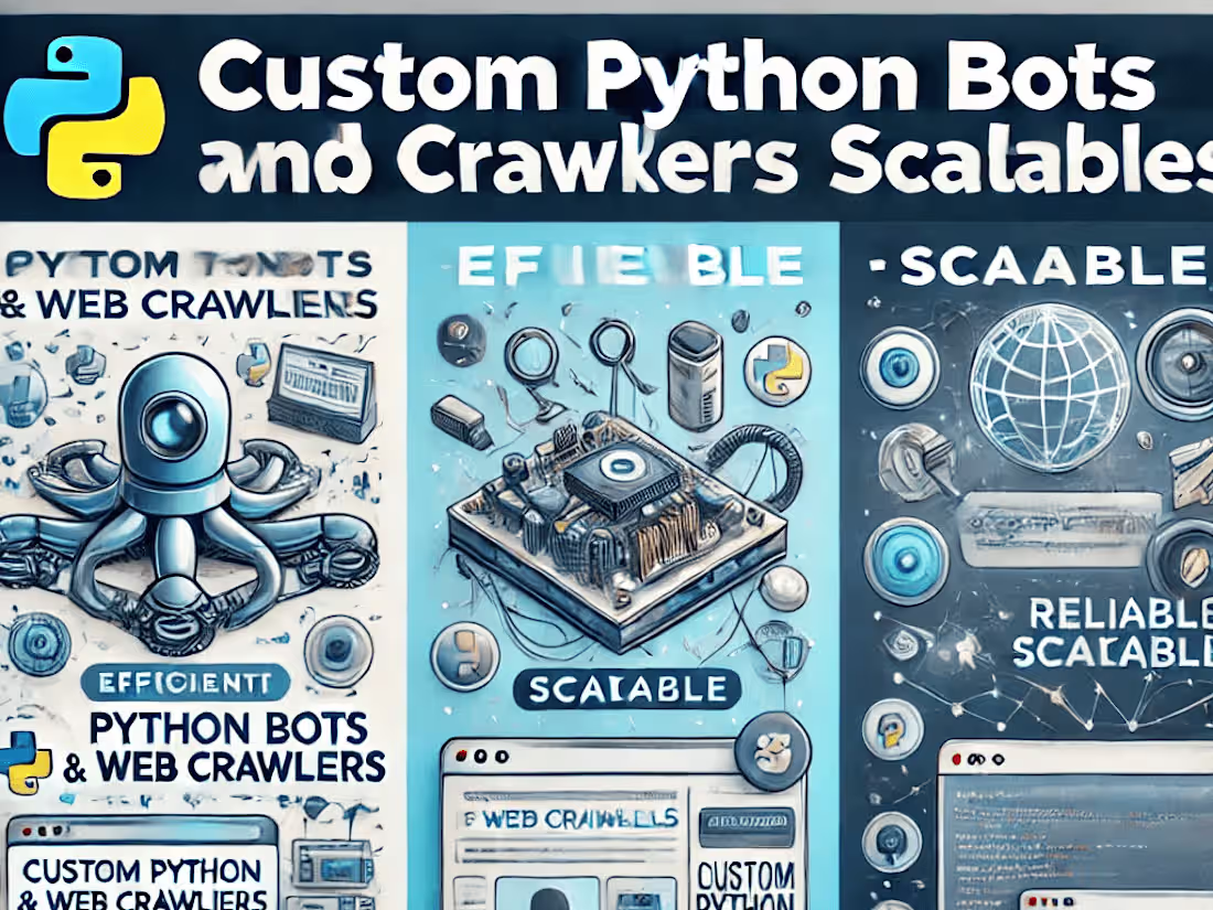 Cover image for I will develop custom python bots and web crawlers | 7+ Yrs Exp