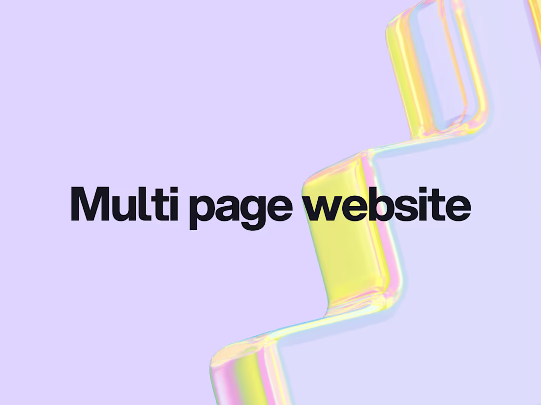 Cover image for Multi page website in Framer