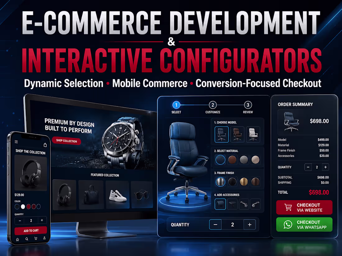 Cover image for E-commerce Development & Interactive Product Configurators