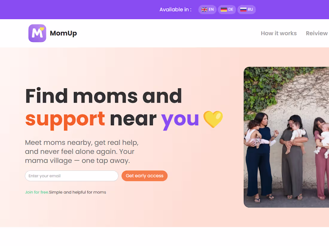 Cover image for Full Webflow build for MomUP,