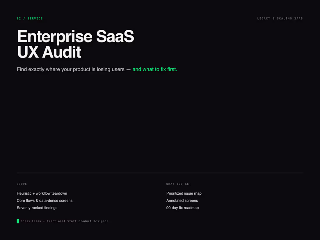 Cover image for Enterprise SaaS UX Audit