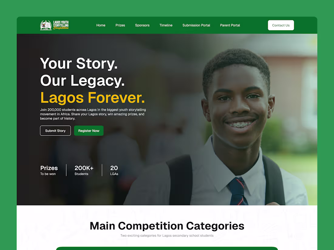 Cover image for Lagos State Storytelling Challenge Web Application and Website