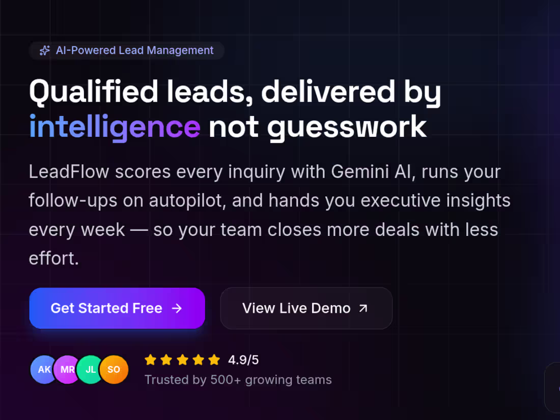 Cover image for LeadFlow — AI Lead Management