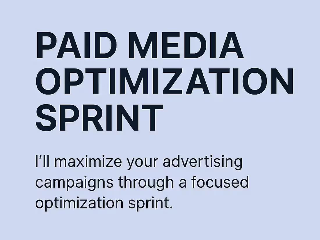 Cover image for Paid Media Optimization Sprint