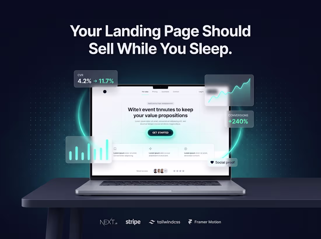 Cover image for I Build High Converting Landing Pages for SaaS & Startups