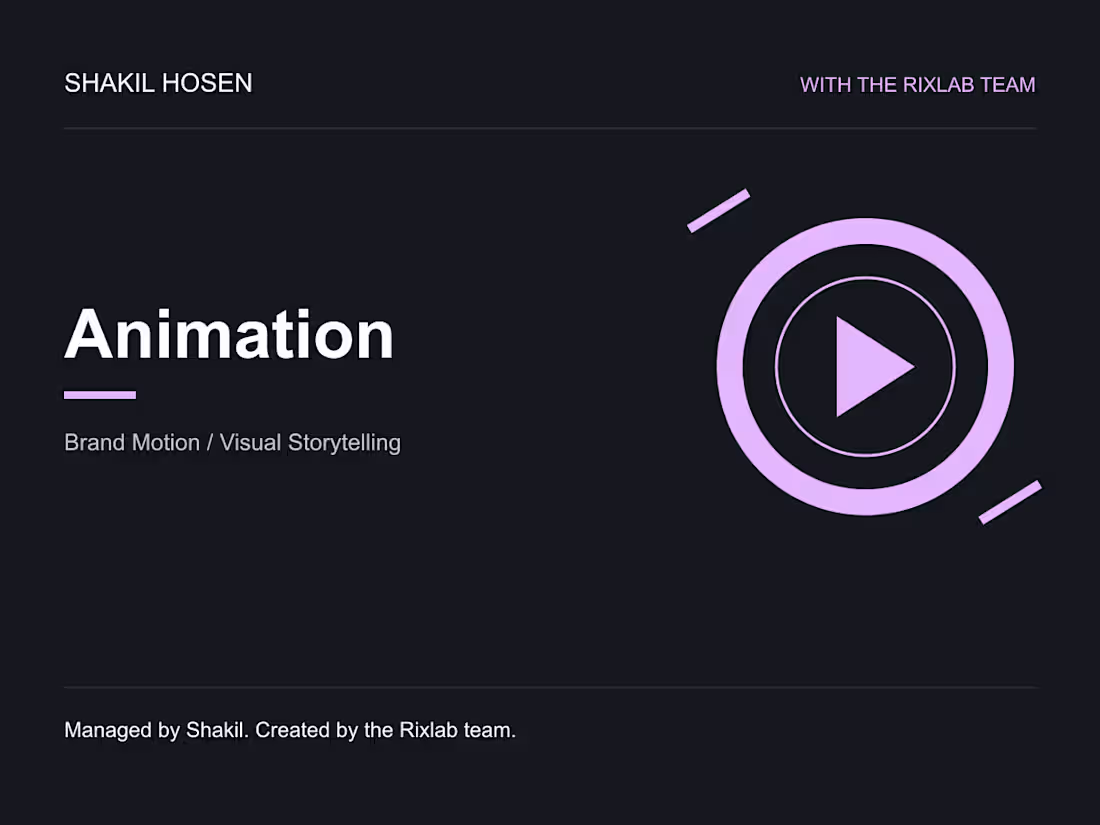 Cover image for Brand Animation & Motion Graphics