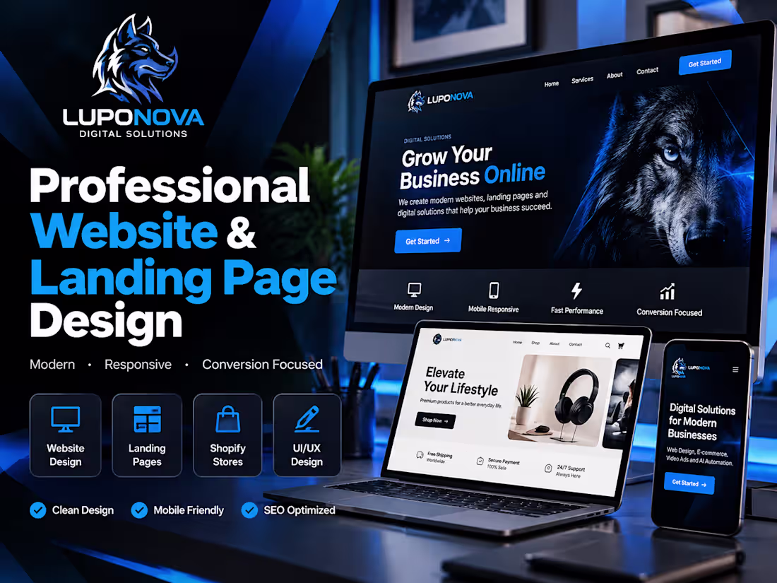 Cover image for I Will Design a Modern Website or Landing Page