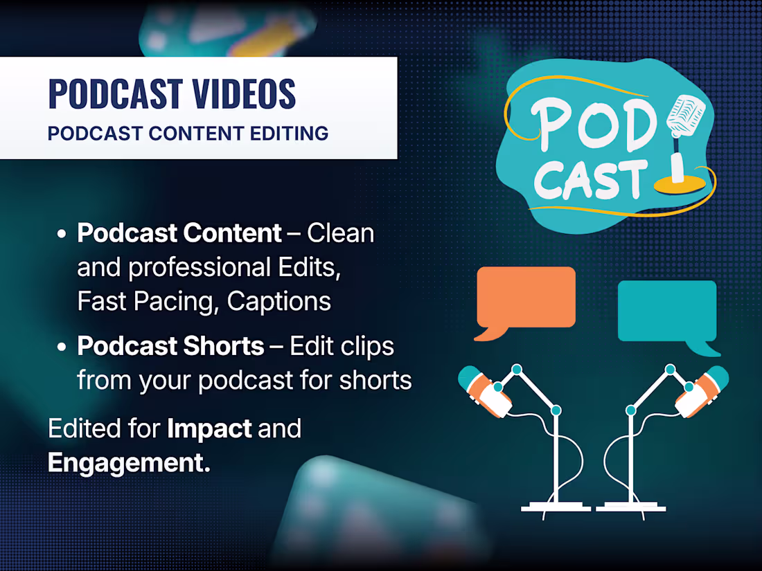 Cover image for Podcast Videos Editing