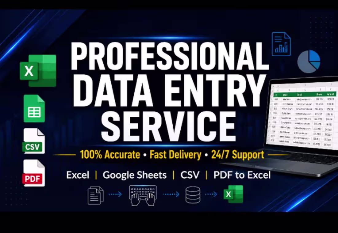 Cover image for Excel & Google Sheets Data Entry