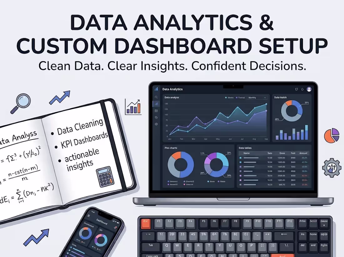 Cover image for Data Analytics & Custom Dashboard Setup