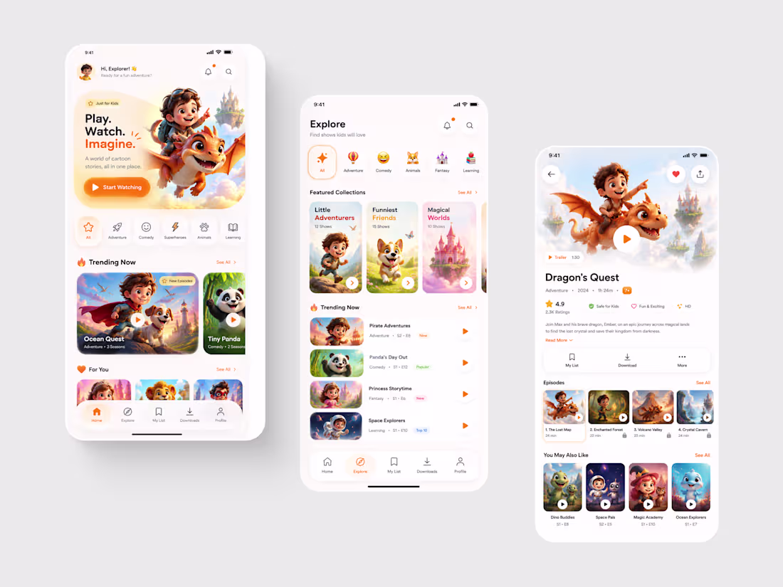 Cover image for Toonly Kids Cartoon Streaming Platform Design
