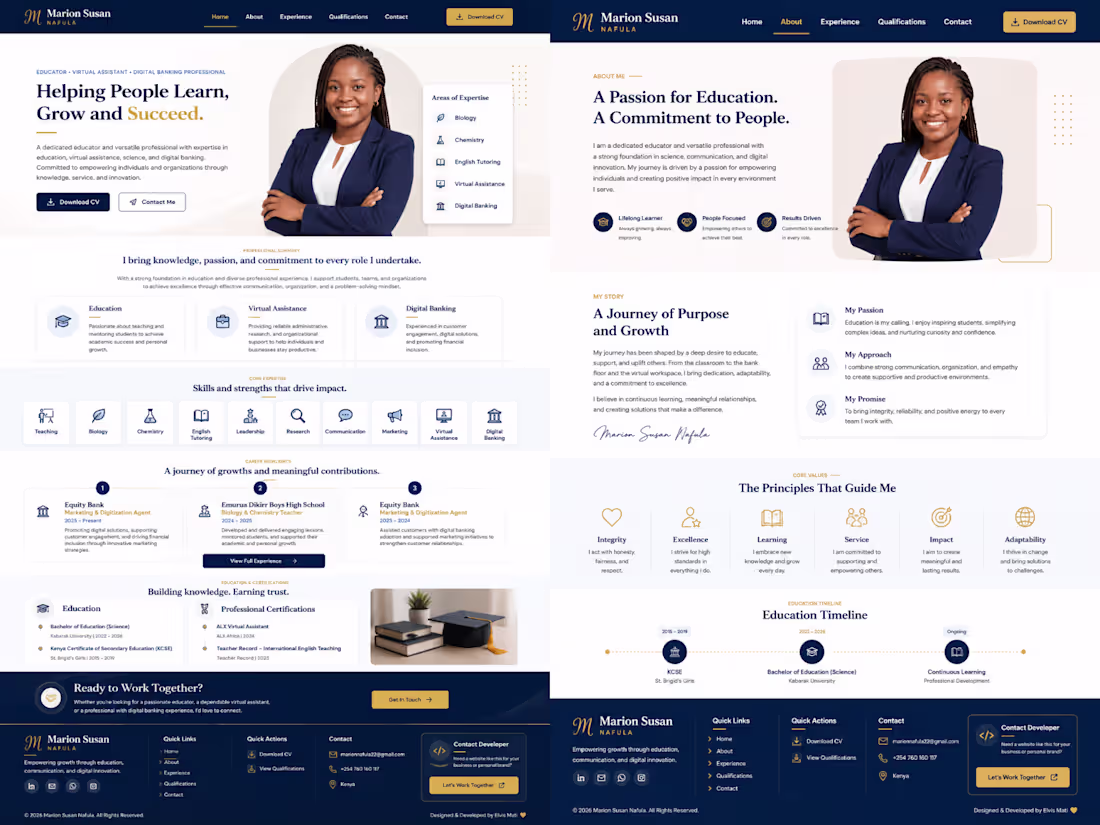 Cover image for Marion Susan Nafula Portfolio Website
I