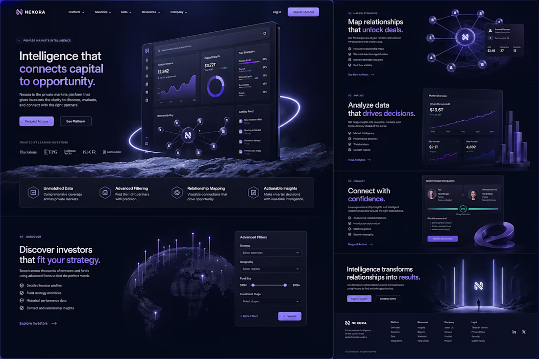 Cover image for Designed a cinematic SaaS landing